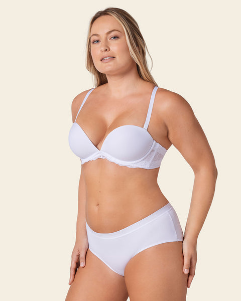 Semi low-rise smooth hiphugger panty#color_000-white