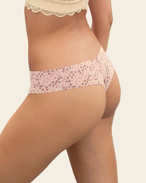 No Ride-Up Seamless Thong Panty#color_a68-ivory-print