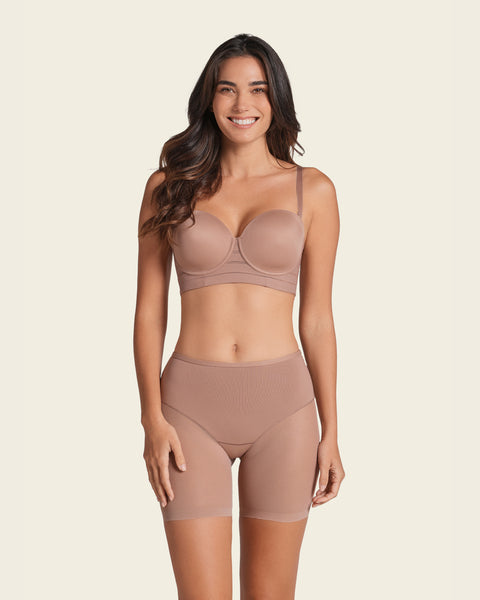 Truly undetectable sheer shaper short#color_857-brown