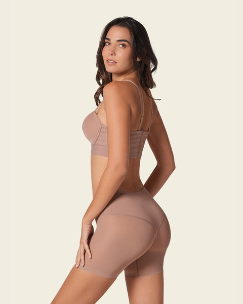 Truly undetectable sheer shaper short#color_857-brown