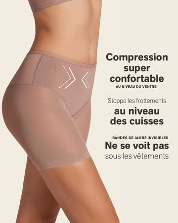Truly undetectable sheer shaper short#color_857-brown