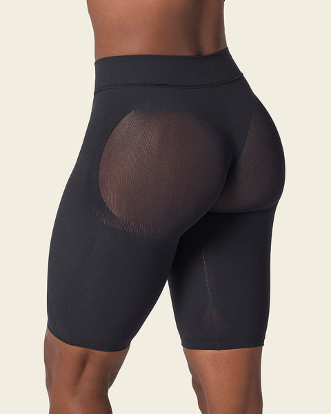 Well-rounded invisible butt lifter shaper short#color_700-black