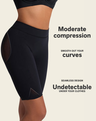 Well-rounded invisible butt lifter shaper short#color_700-black