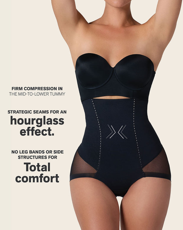 Extra high-waisted sheer bottom sculpting shaper panty
