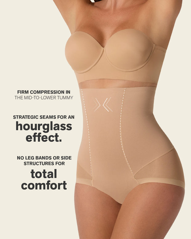 Extra high-waisted sheer bottom sculpting shaper panty