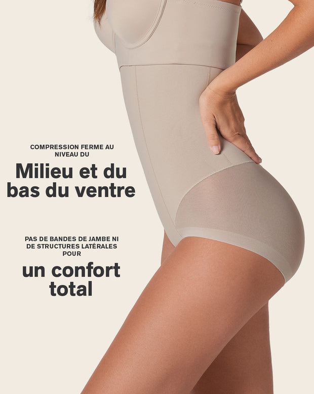 Extra high-waisted sheer bottom sculpting shaper panty
