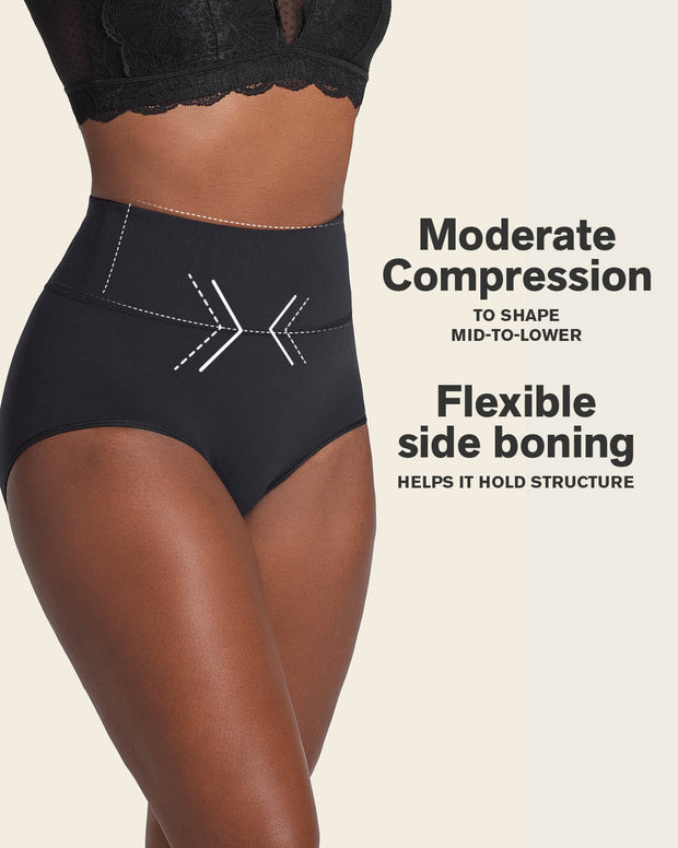 High-waisted classic smoothing brief