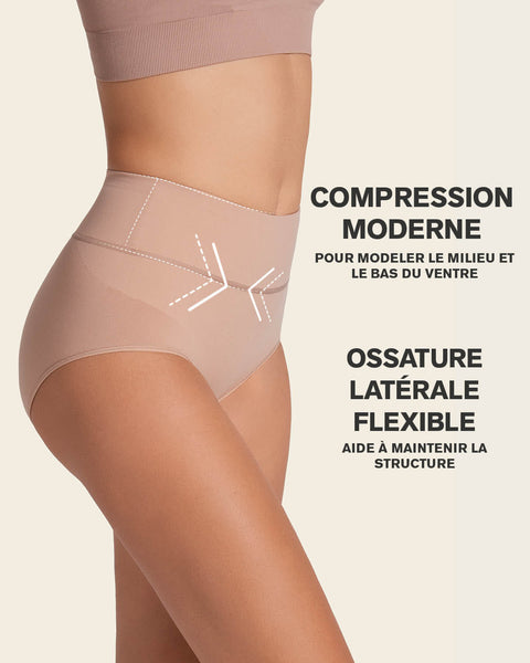 High-waisted classic smoothing brief#color_852-soft-natural