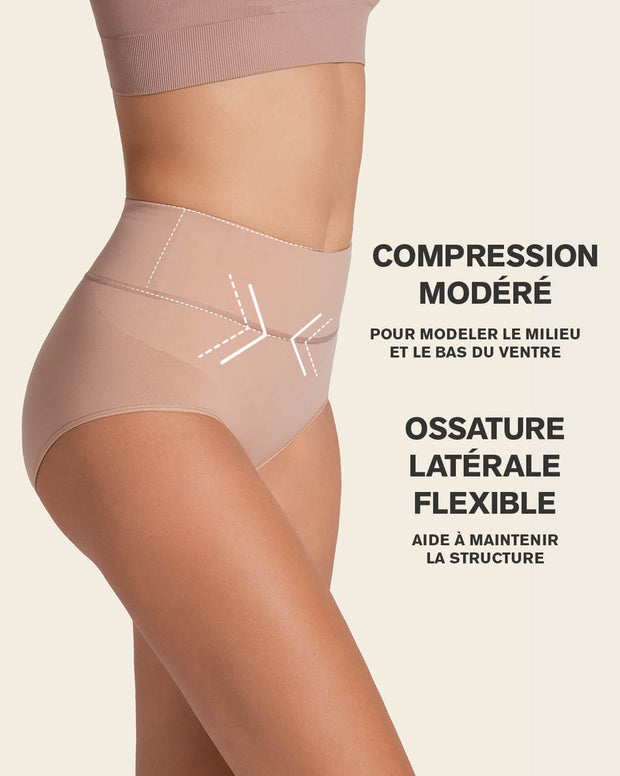 High-waisted classic smoothing brief