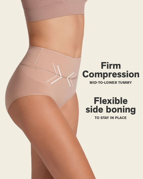 High-waisted classic smoothing brief#color_852-soft-natural
