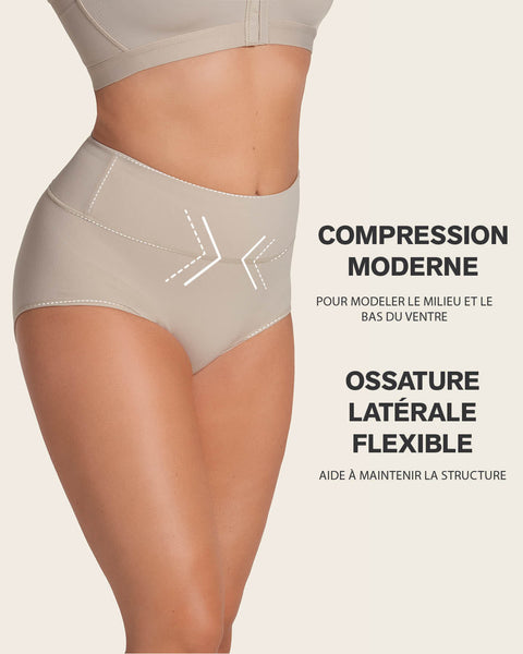 High-waisted classic smoothing brief#color_802-nude