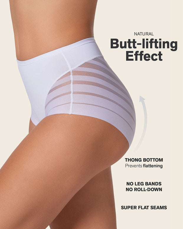 Lace stripe undetectable classic shaper panty