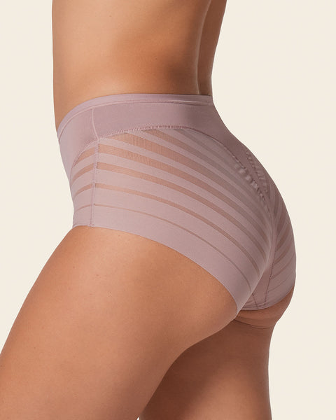 Lace stripe undetectable classic shaper panty#color_281-rosewood