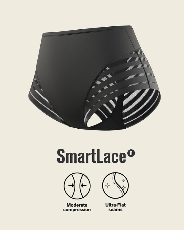 Lace stripe undetectable classic shaper panty