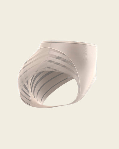 Lace stripe undetectable classic shaper panty#color_802-nude