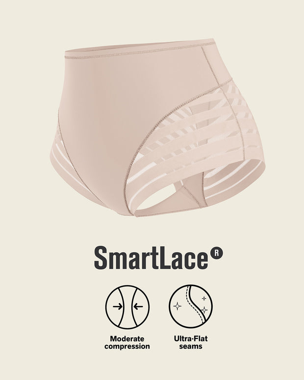 Lace stripe undetectable classic shaper panty
