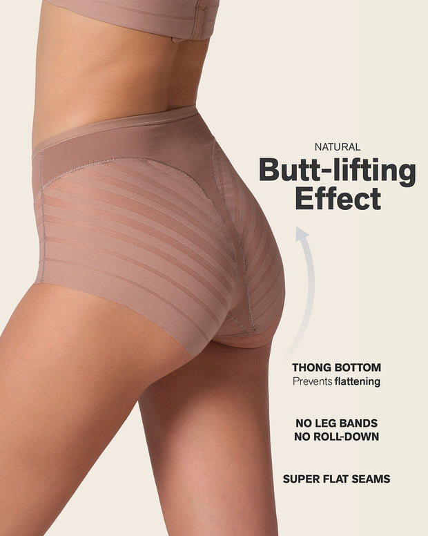 Lace stripe undetectable classic shaper panty
