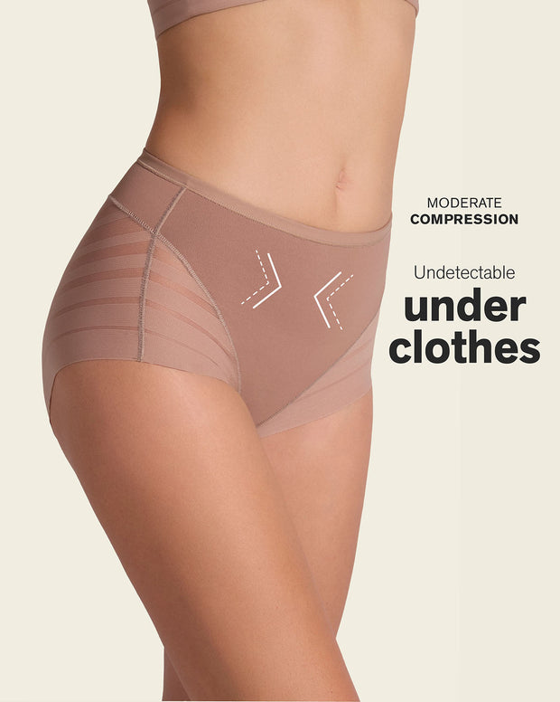 Lace stripe undetectable classic shaper panty