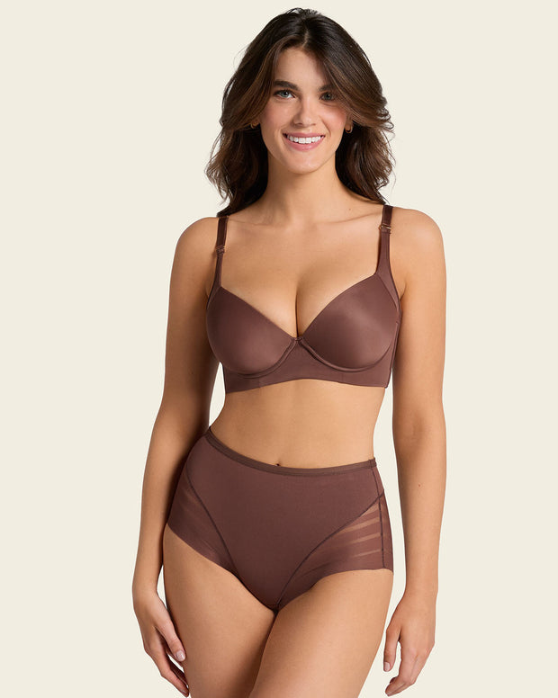 Lace stripe undetectable classic shaper panty