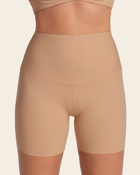 Moderate compression high-waisted shaper slip short#color_801-golden-beige