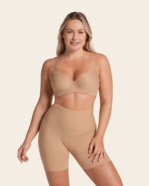 Moderate compression high-waisted shaper slip short#color_801-golden-beige