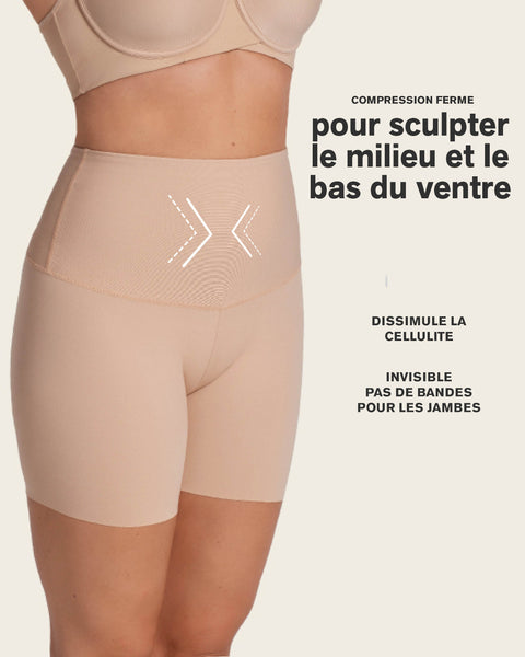 Firm High-Waisted Shaper Slip Short#color_802-nude