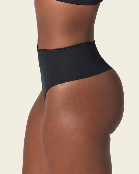 Seamless thong shaper panty#color_700-black