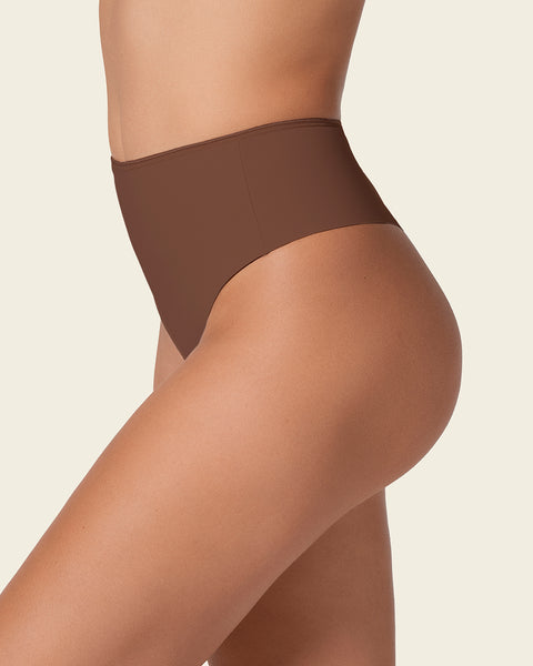 Seamless thong shaper panty#color_875-dark-brown