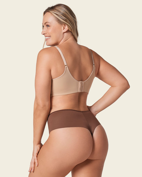 Seamless thong shaper panty#color_875-dark-brown