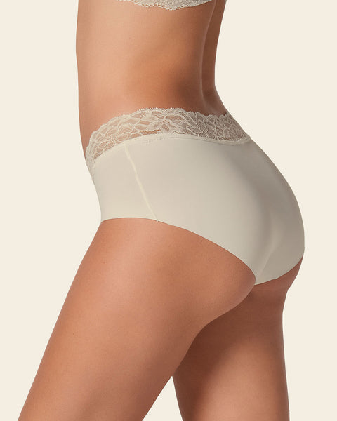 Ultra light lace trim hipster panty#color_253-ivory