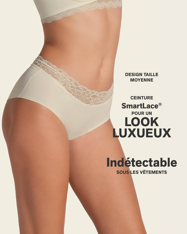 Ultra light lace trim hipster panty