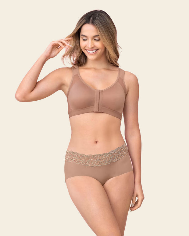 Culotte en tissu ultraléger avec bordure en dentelle