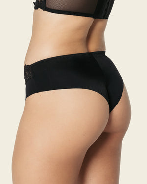 Ultra-light lace waistband cheeky panty#color_700-black