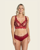 Ultra-light lace waistband cheeky panty