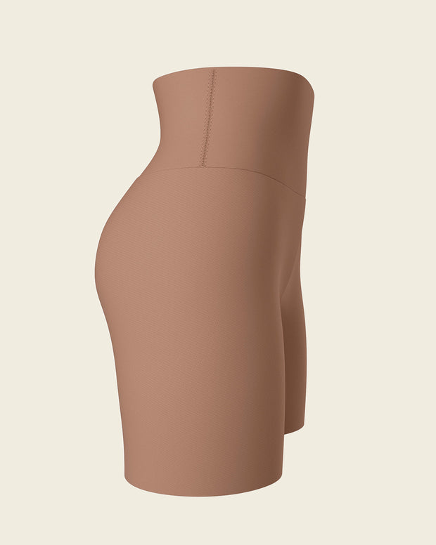 Stay-in-place seamless slip short
