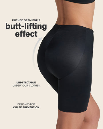 Midrise anti chafing butt lifter shaper short#color_700-black