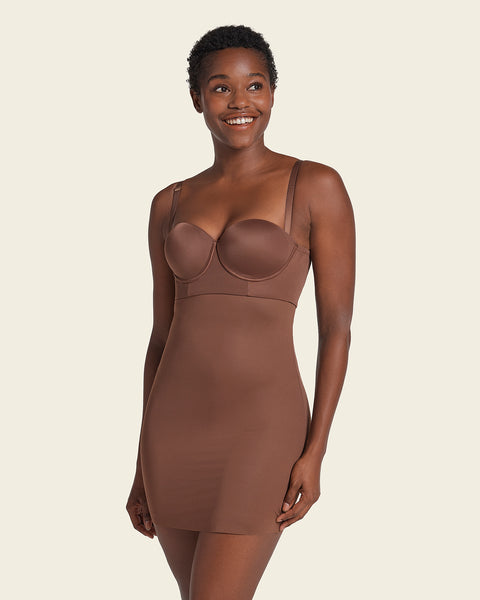 Undetectable sculpting skort slip#color_875-dark-brown