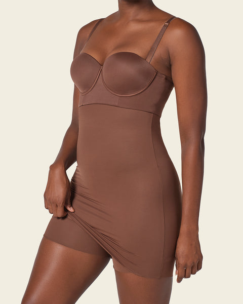 Undetectable sculpting skort slip#color_875-dark-brown