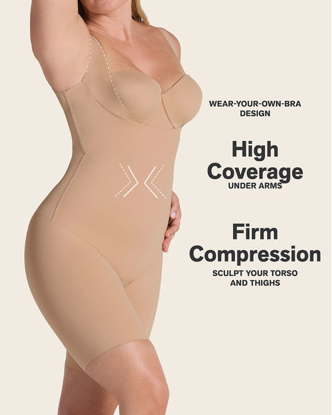 Undetectable Step-in Mid-Thigh Body Shaper#color_801-golden-beige