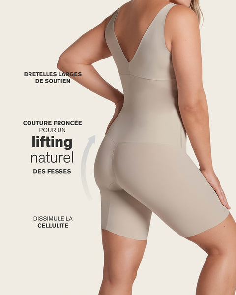 Body à poitrine ouverte ultra-léger avec compression modérée