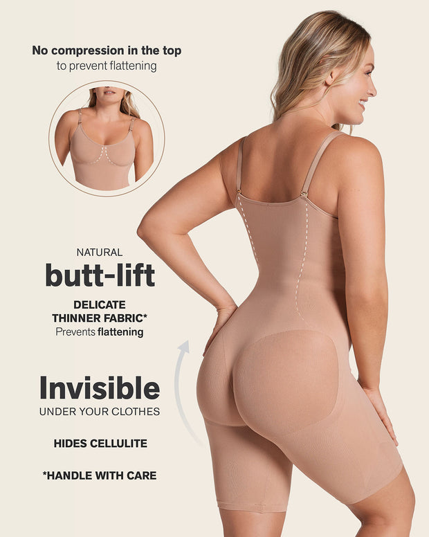 Full coverage seamless shaping bodysuit