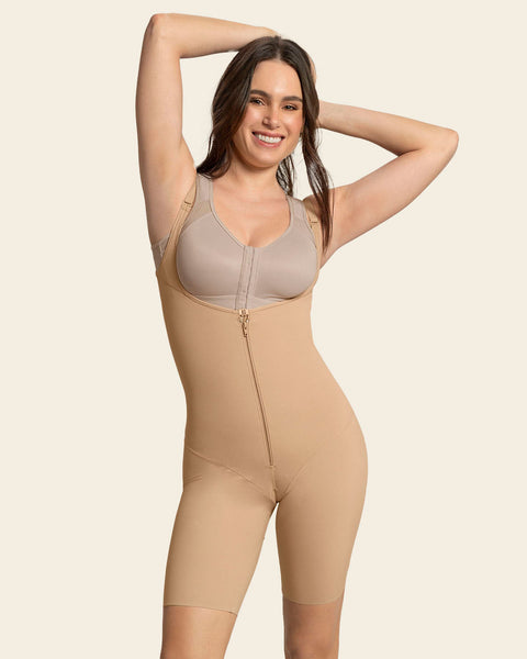 Short Bottom Sculpting Butt Lifting Body Shaper#color_801-golden-beige