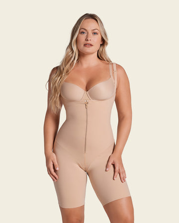 Short Bottom Sculpting Butt Lifting Body Shaper#color_801-golden-beige