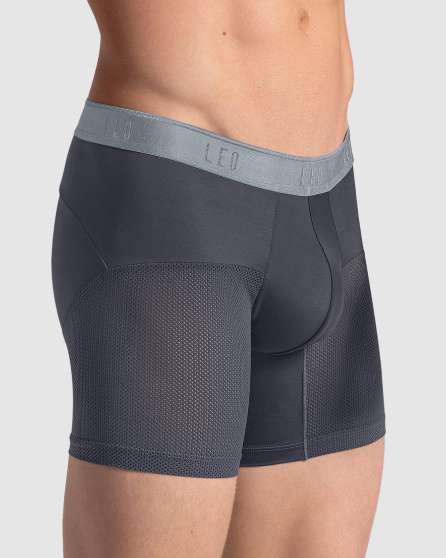 High-Tech Mesh Boxer Brief with Ergonomic Pouch | Leonisa Canada