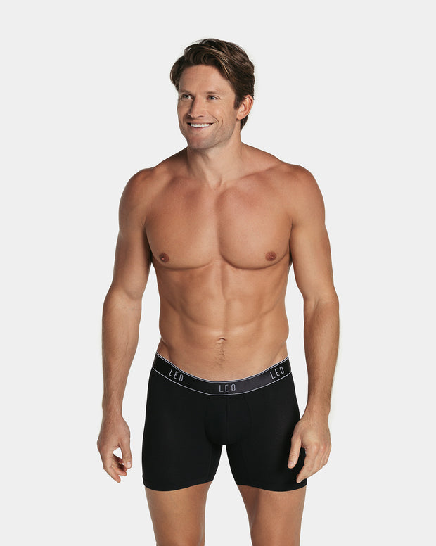 Mid-length boxer brief with ergonomic design