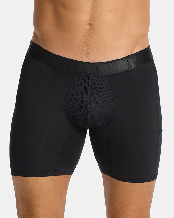 Long athletic boxer brief with side pocket#color_700-black