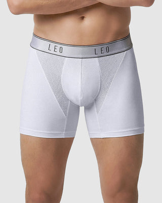 Boxer Brief with Breathable Details and Ergonomic Design#color_000-white