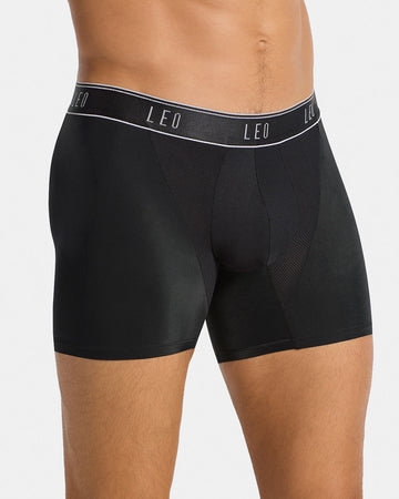 Boxer Brief with Breathable Details and Ergonomic Design#color_700-black