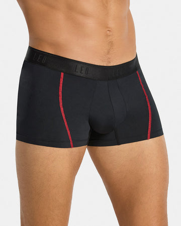 Supportive Super-Cool Trunk with Ergonomic Pouch#color_074-black-with-red-stripe