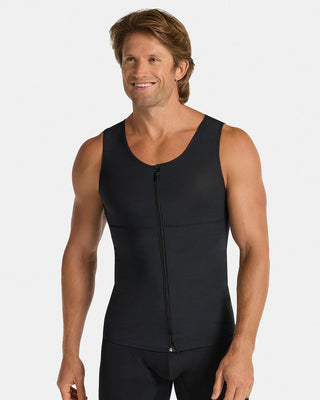 Men's firm body shaper vest with back support max/force##all_variants